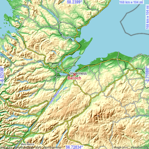 Topographic map of Balloch