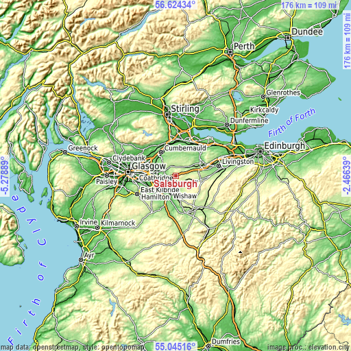 Topographic map of Salsburgh