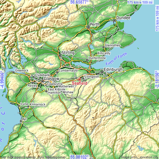 Topographic map of Seafield