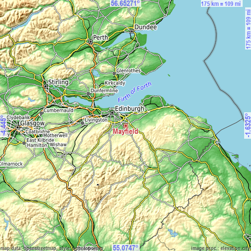 Topographic map of Mayfield