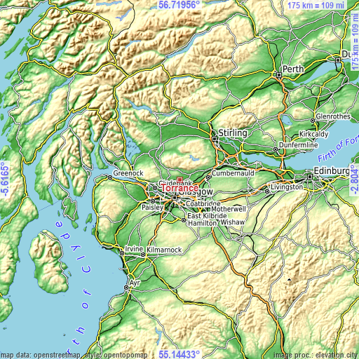 Topographic map of Torrance