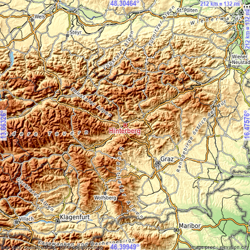 Topographic map of Hinterberg