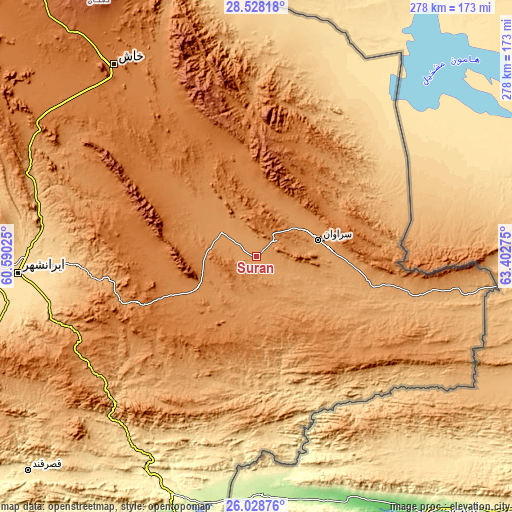 Topographic map of Sūrān