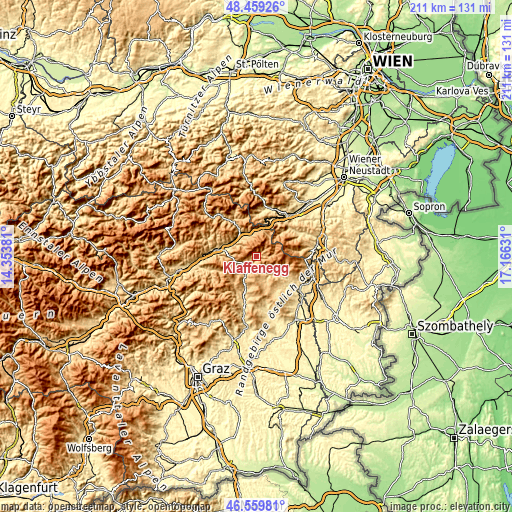 Topographic map of Klaffenegg