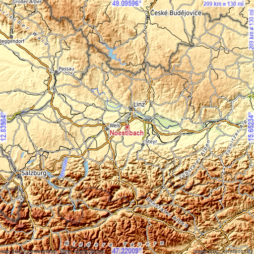 Topographic map of Nöstlbach