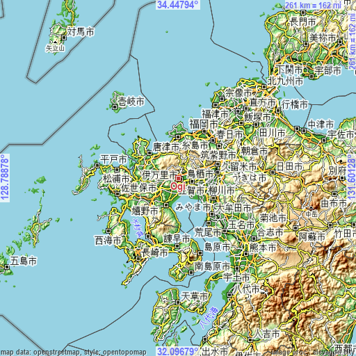 Topographic map of Ogi