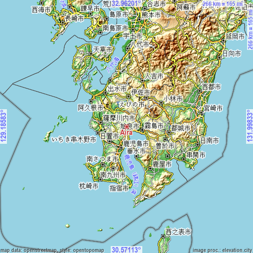 Topographic map of Aira