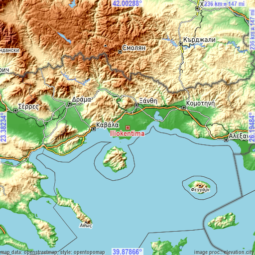 Topographic map of Iliokentima