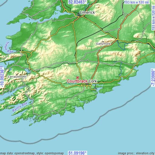 Topographic map of Courtbrack