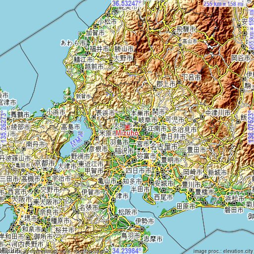 Topographic map of Mizuho