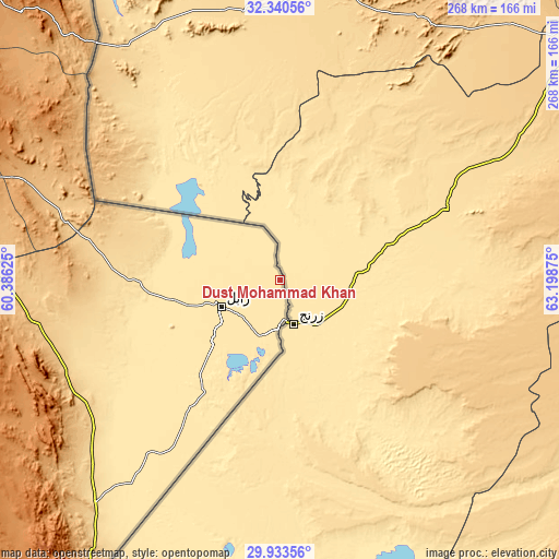 Topographic map of Dūst Moḩammad Khān
