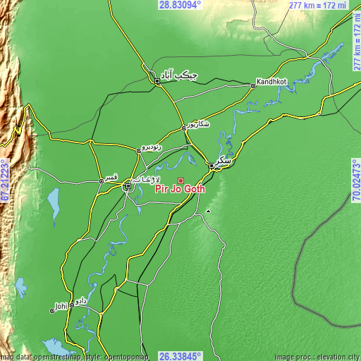 Topographic map of Pir Jo Goth