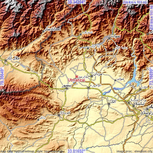 Topographic map of Utmanzai
