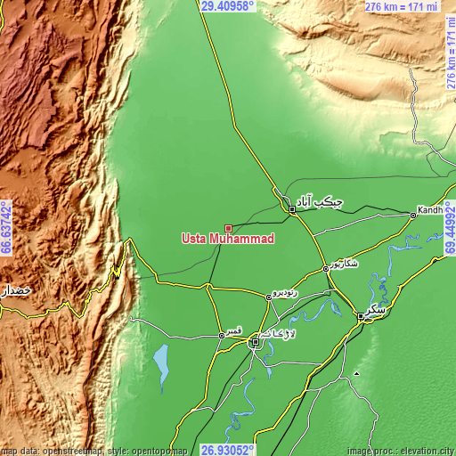 Topographic map of Usta Muhammad