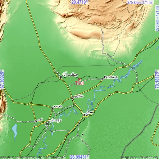 Topographic map of Thul