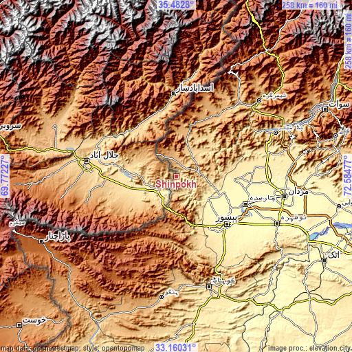 Topographic map of Shinpokh