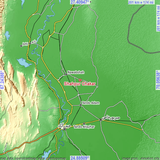Topographic map of Shahpur Chakar