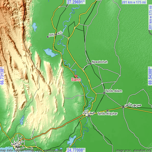 Topographic map of Sann