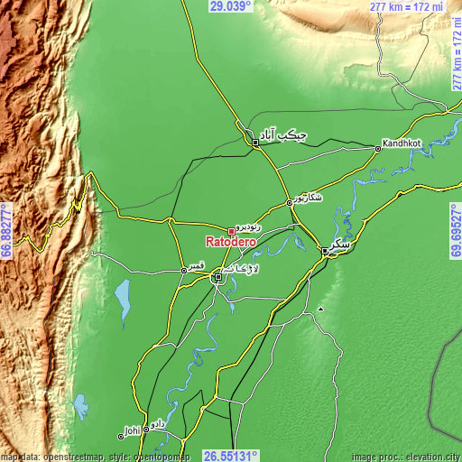 Topographic map of Ratodero