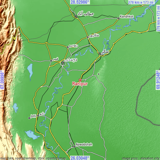 Topographic map of Ranipur