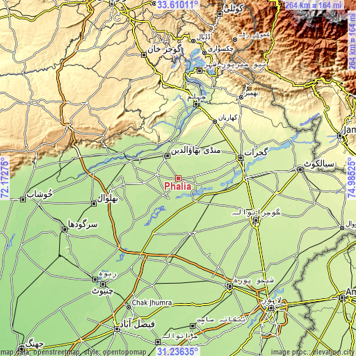 Topographic map of Phalia
