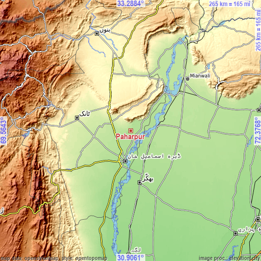Topographic map of Paharpur