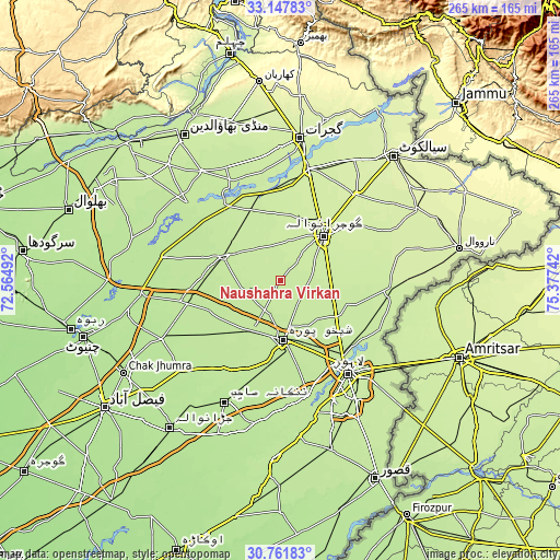 Topographic map of Naushahra Virkan