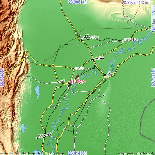 Topographic map of Naudero