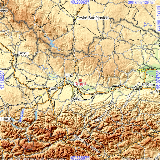 Topographic map of Doppl