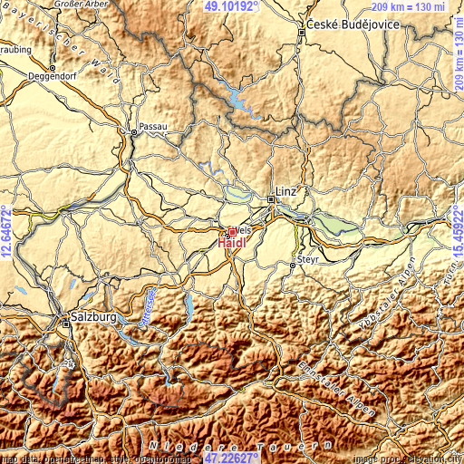 Topographic map of Haidl