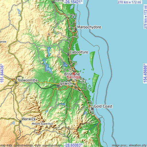 Topographic map of Kalinga