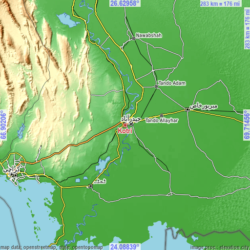 Topographic map of Kotri