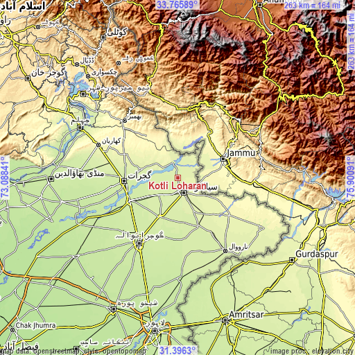 Topographic map of Kotli Loharan