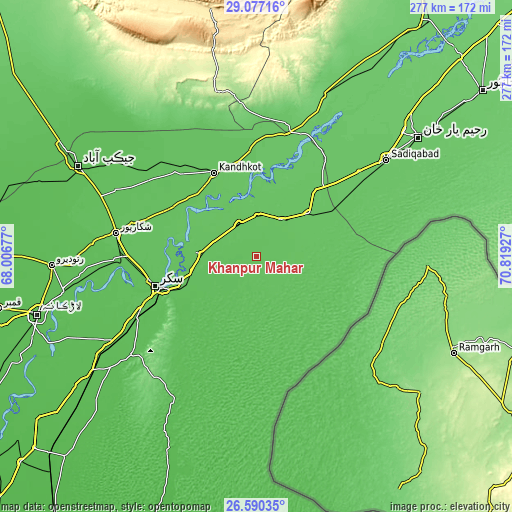 Topographic map of Khanpur Mahar