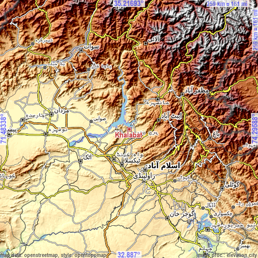 Topographic map of Khalabat
