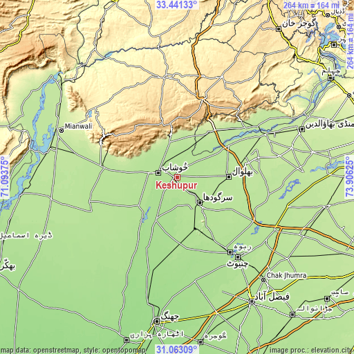 Topographic map of Keshupur