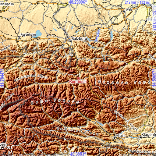 Topographic map of Reinbach