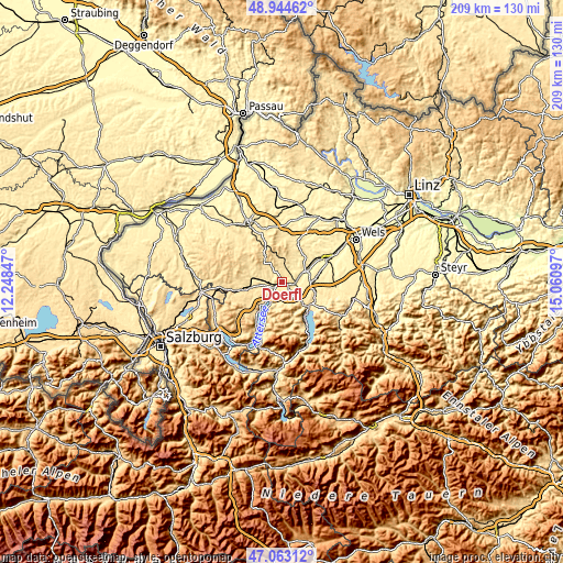 Topographic map of Dörfl