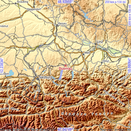 Topographic map of Dürnau