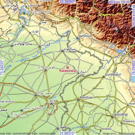 Topographic map of Kalaswala