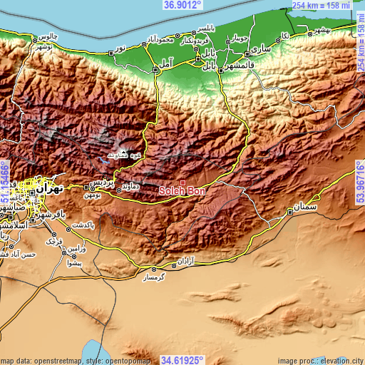 Topographic map of Soleh Bon