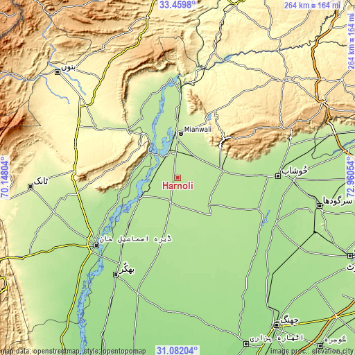 Topographic map of Harnoli