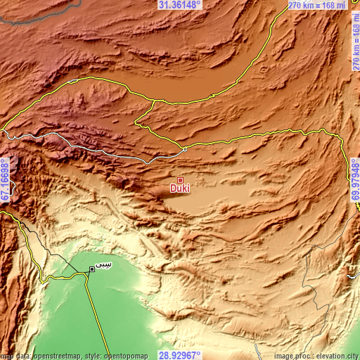 Topographic map of Duki