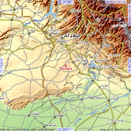 Topographic map of Daultala