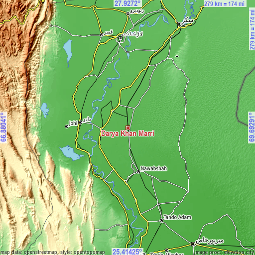 Topographic map of Darya Khan Marri
