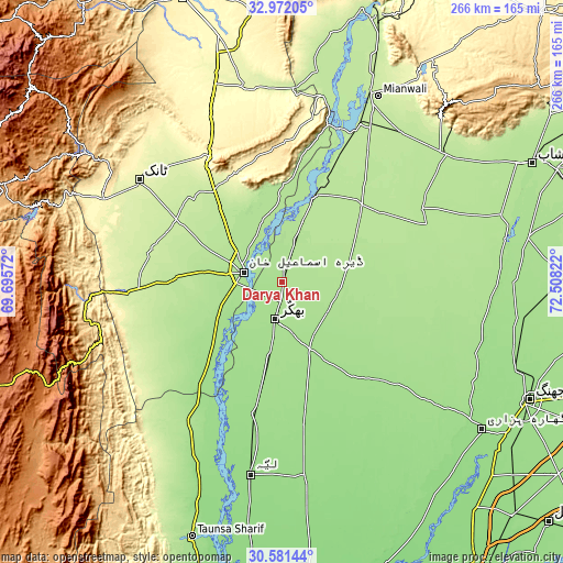 Topographic map of Darya Khan
