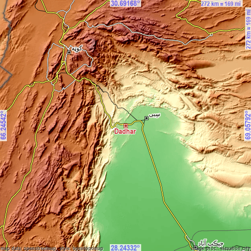 Topographic map of Dadhar