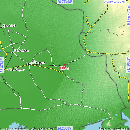 Topographic map of Chhor