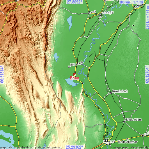 Topographic map of Bhan