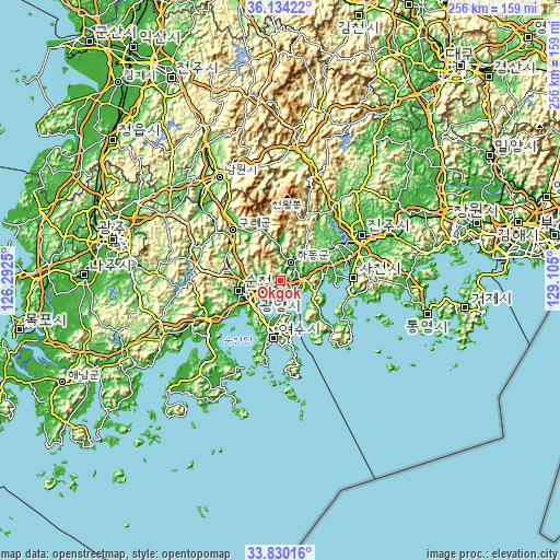 Topographic map of Okgok